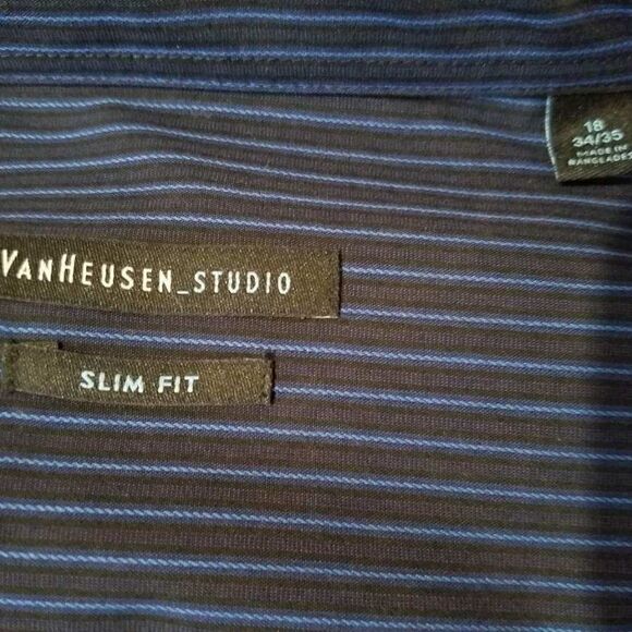NWT VanHeusen slim fit, long sleeve button size 18 - Picture 8 of 10